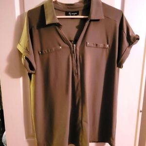 Army green blouse xl